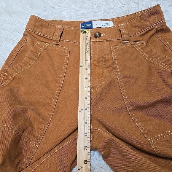 Old Navy High Rise Straight Camel Color Carpenter Style Jeans Size 4 Utility - Picture 9 of 10